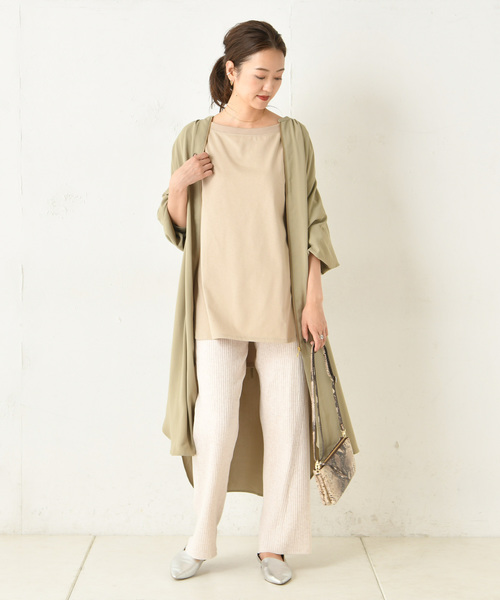 DouDou（ドゥドゥ）の「フロントジップギャザーシャツ（シャツ/ブラウス・レディース・ベージュ/カーキ/ピンク・FREE）」の22枚目の写真