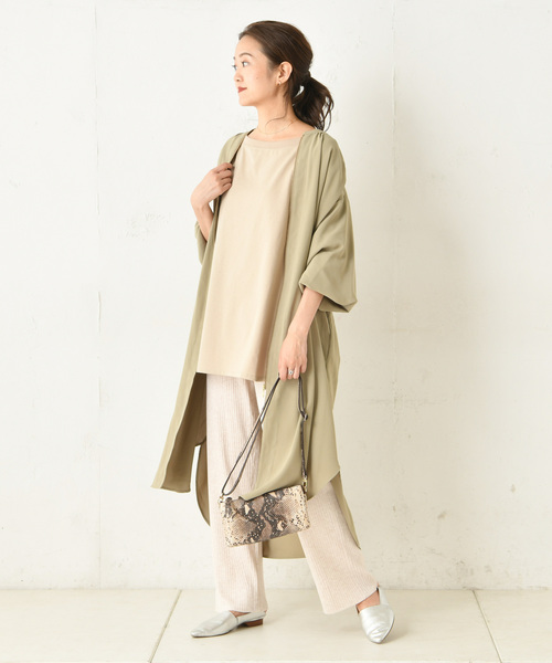 DouDou（ドゥドゥ）の「フロントジップギャザーシャツ（シャツ/ブラウス・レディース・ベージュ/カーキ/ピンク・FREE）」の21枚目の写真