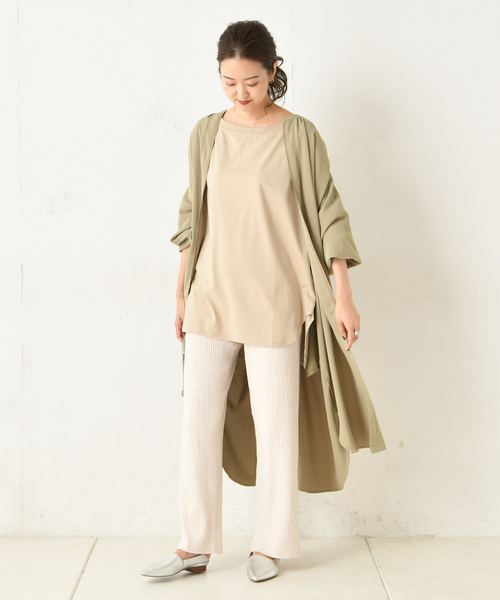 DouDou（ドゥドゥ）の「フロントジップギャザーシャツ（シャツ/ブラウス・レディース・ベージュ/カーキ/ピンク・FREE）」の20枚目の写真