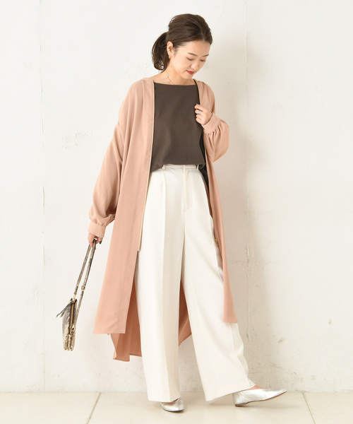 DouDou（ドゥドゥ）の「フロントジップギャザーシャツ（シャツ/ブラウス・レディース・ベージュ/カーキ/ピンク・FREE）」の18枚目の写真