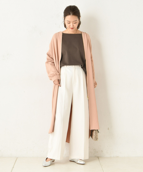 DouDou（ドゥドゥ）の「フロントジップギャザーシャツ（シャツ/ブラウス・レディース・ベージュ/カーキ/ピンク・FREE）」の16枚目の写真