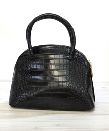 florist | 【2way】クロコ調型押しレザーがま口シルエットハンドバッグ(ハンドバッグ)