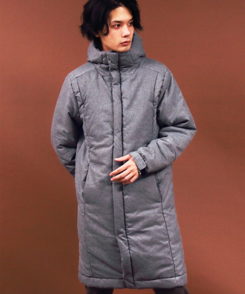 8(eight)(エイト)の「モンスターパ−カー 中綿 ロングコート ウールライク(ミリタリージャケット)」|ライトグレー