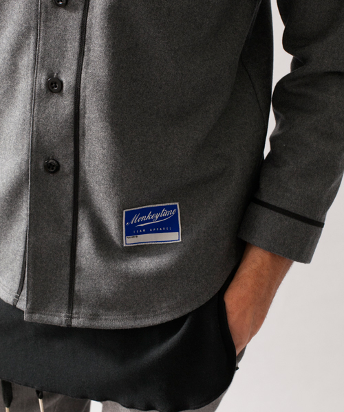 MONKEY TIME（モンキータイム）の「MT ∴  フラノ ベースボール シャツ ◆（シャツ/ブラウス・メンズ・ブラック/グレー・LARGE/MEDIUM/SMALL）」の15枚目の写真