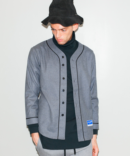 MONKEY TIME（モンキータイム）の「MT ∴  フラノ ベースボール シャツ ◆（シャツ/ブラウス・メンズ・ブラック/グレー・LARGE/MEDIUM/SMALL）」の3枚目の写真