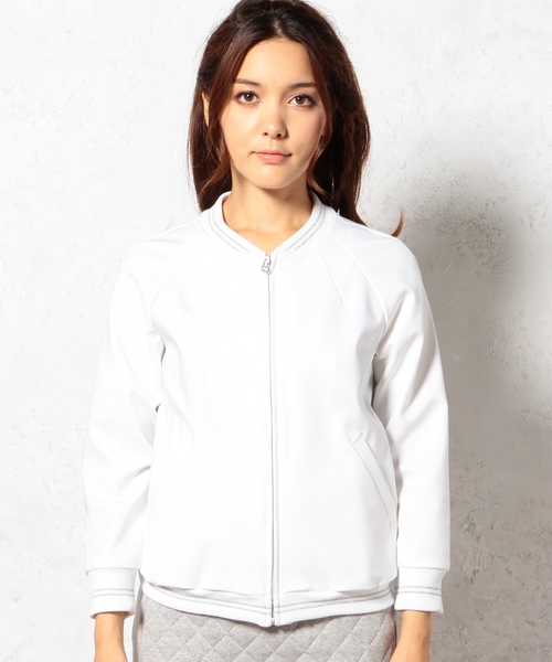 green label relaxing（グリーンレーベルリラクシング）の「GC C/N/PUダブルクロスブルゾン ◆（ブルゾン・レディース・ホワイト/ネイビー・フリー）」の15枚目の写真