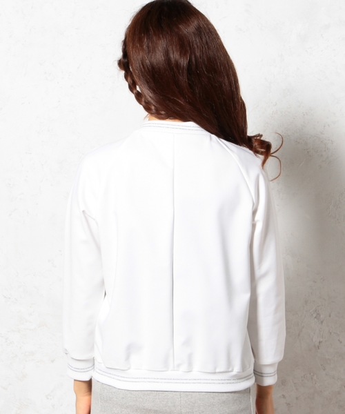 green label relaxing（グリーンレーベルリラクシング）の「GC C/N/PUダブルクロスブルゾン ◆（ブルゾン・レディース・ホワイト/ネイビー・フリー）」の17枚目の写真