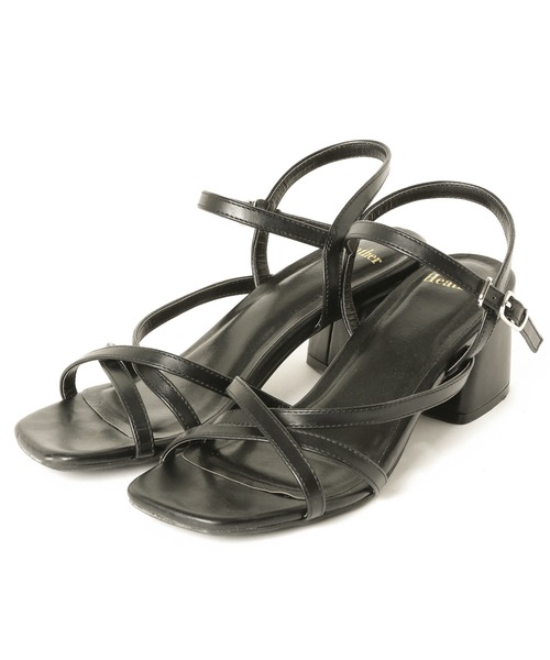 Heather（ヘザー）の「アソートストラップサンダル 875227（サンダル・レディース・ブラック/アイボリー・MEDIUM/LARGE）」の3枚目の写真
