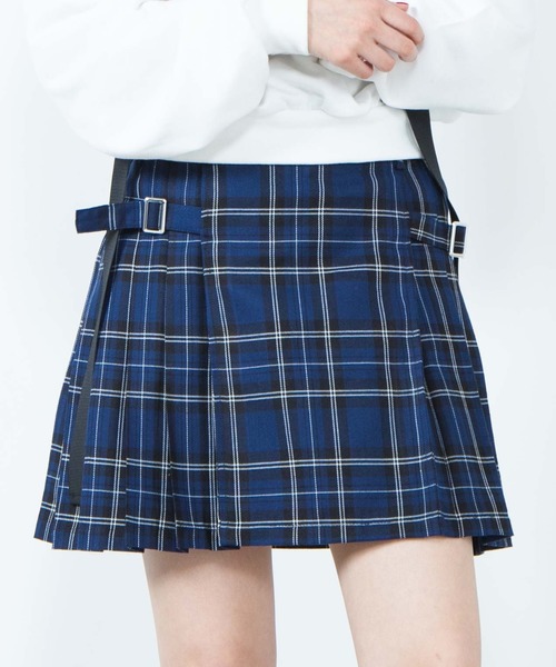 WEGO(ウィゴー)の「WEGO/サイドベルトスカパン(スカート・レディース・パープル系その他2/ブルー系その他2/ベージュ系その他2・FREE)」の2枚目の写真