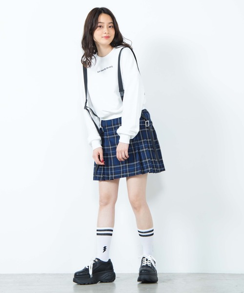 WEGO(ウィゴー)の「WEGO/サイドベルトスカパン(スカート・レディース・パープル系その他2/ブルー系その他2/ベージュ系その他2・FREE)」の7枚目の写真