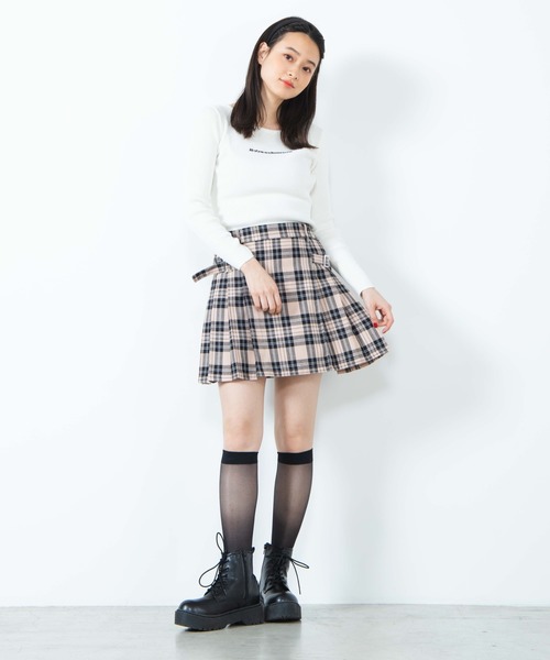 WEGO(ウィゴー)の「WEGO/サイドベルトスカパン(スカート・レディース・パープル系その他2/ブルー系その他2/ベージュ系その他2・FREE)」の9枚目の写真