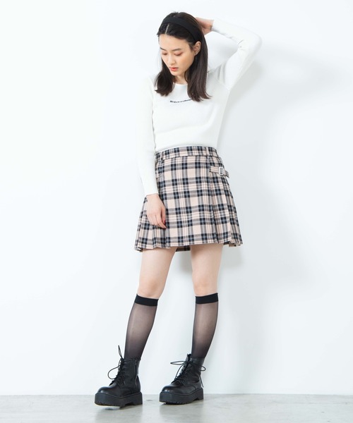 WEGO(ウィゴー)の「WEGO/サイドベルトスカパン(スカート・レディース・パープル系その他2/ブルー系その他2/ベージュ系その他2・FREE)」の11枚目の写真