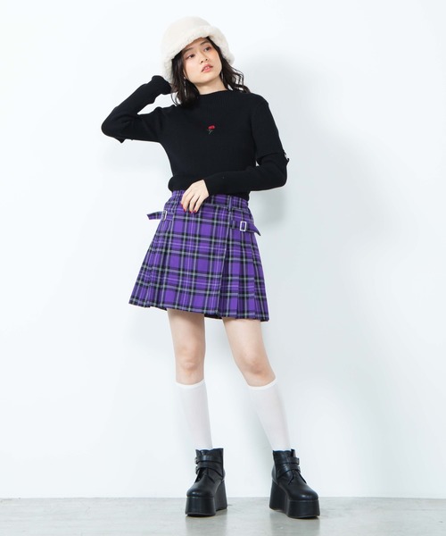 WEGO(ウィゴー)の「WEGO/サイドベルトスカパン(スカート・レディース・パープル系その他2/ブルー系その他2/ベージュ系その他2・FREE)」の12枚目の写真