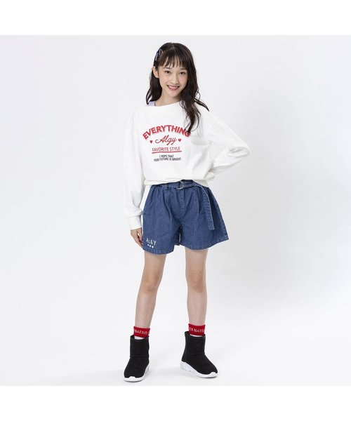 algy（アルジー）の「ベルト付きショーパン（その他パンツ・キッズ・インディゴブルー/ピンク/カーキ・X-SMALL/SMALL/MEDIUM/XX-SMALL）」の6枚目の写真