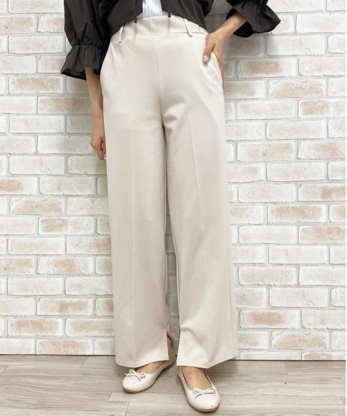 apres jour（アプレジュール）の「イージークロスパンツ【ZOZOTOWN限定アイテム】（その他パンツ・レディース・ブラウン系その他/アイボリー/ブラック/ミント/ライトブルー・フリー）」の2枚目の写真