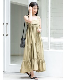 バックリボンエプロンワンピース