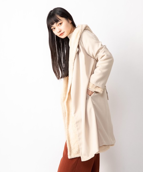 Mysa&Liina（ミーサリーナ）の「フード付きトッパーカーディガン（カーディガン/ボレロ・レディース・ブラック/ベージュ/グレー/グレイッシュベージュ・M）」の4枚目の写真