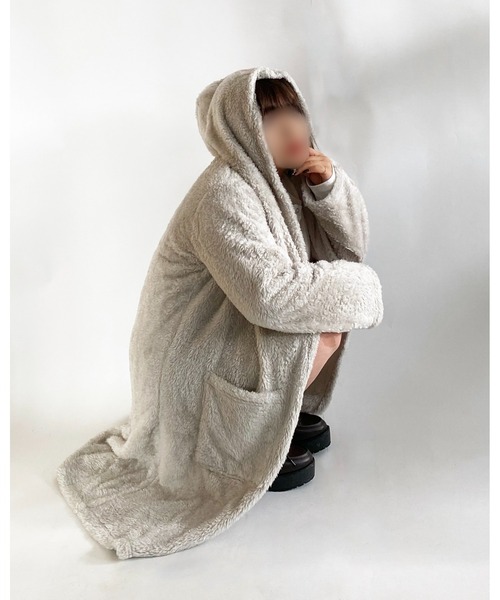 Mysa&Liina（ミーサリーナ）の「フード付きトッパーカーディガン（カーディガン/ボレロ・レディース・ブラック/ベージュ/グレー/グレイッシュベージュ・M）」の7枚目の写真