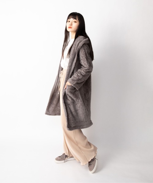 Mysa&Liina（ミーサリーナ）の「フード付きトッパーカーディガン（カーディガン/ボレロ・レディース・ブラック/ベージュ/グレー/グレイッシュベージュ・M）」の8枚目の写真