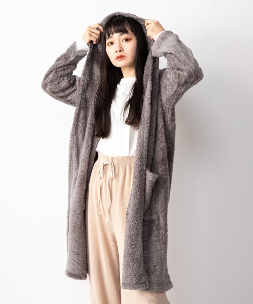 Mysa&Liina（ミーサリーナ）の「フード付きトッパーカーディガン（カーディガン/ボレロ・レディース・ブラック/ベージュ/グレー/グレイッシュベージュ・M）」の11枚目の写真