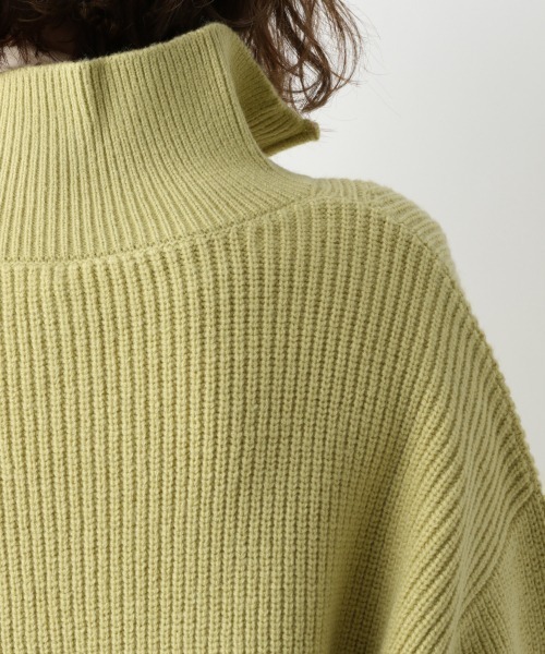 A part by(アパートバイ)の「7GANWハーフジップニット 918289(ニット/セーター・レディース・ブラック/アイボリー/ライトイエロー・FREE)」の12枚目の写真