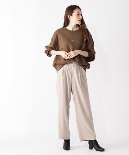 grove(グローブ)の「【Lee】ロゴ刺しゅうクルーネックプルオーバー(スウェット・レディース・ベージュ/ピンク系その他/ブラウン系・02)」の12枚目の写真