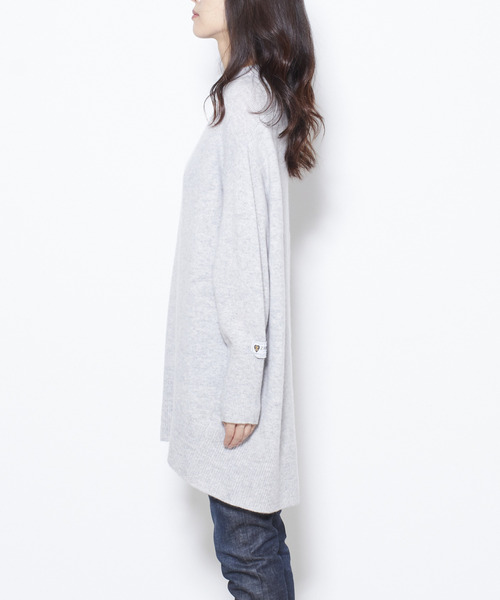 Liesseインポートヤーンクルーネックニット 白 美品 ウール F