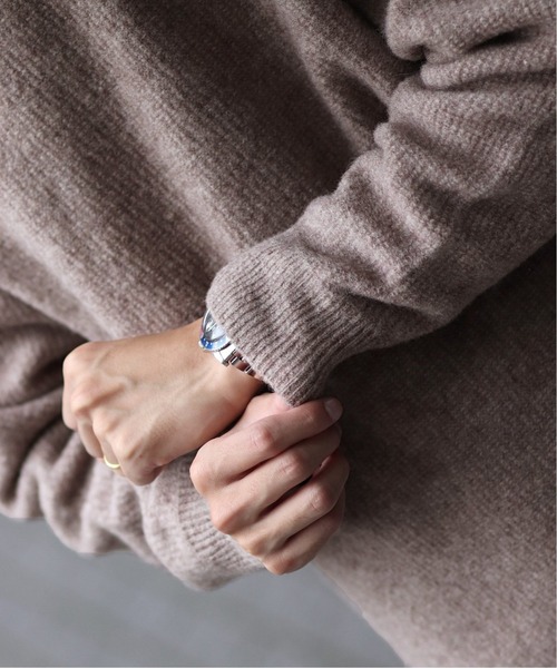 COELIE YAK×WOOLクルーネックニット 7G撚糸モールガータークルーネックニット｜メンズファッション