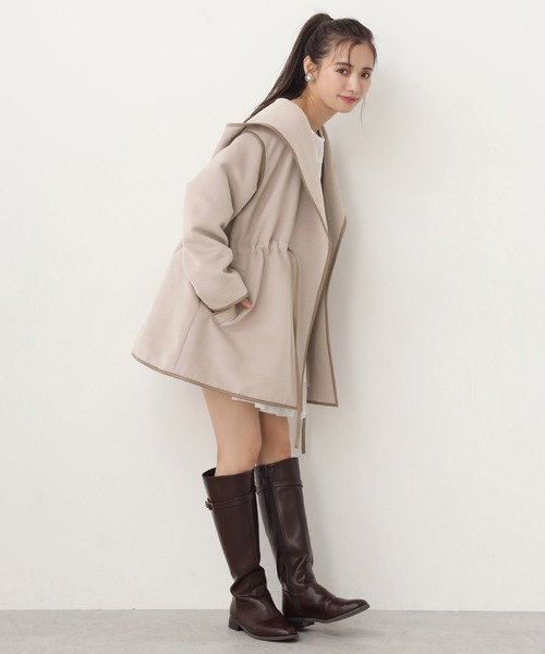 one after another NICE CLAUP（ワンアフターアナザーナイスクラップ）の「パイピングレディコート（その他アウター・レディース・モカ/ブラウン/アイボリー・FREE）」の22枚目の写真