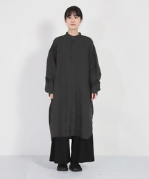 D.M.G.（ドミンゴ）の「[D.M.G / ディーエムジー] フレンチリネンキャンバス オーバーシャツ（シャツワンピース・レディース）」