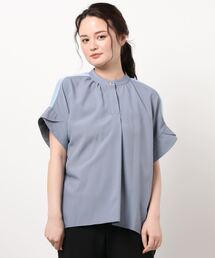 INTERPLANET | 麻調合繊前後異素材切替シャツ(シャツ/ブラウス)