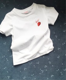 EDIT. FOR LULU | 【LISA SAYS GAH/リサセイガウ】ストロベリー エンブロイダリーTシャツ(Tシャツ/カットソー)