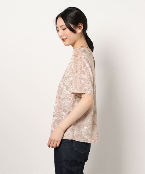 Three Four Time（ｽﾘｰﾌｫｰﾀｲﾑ）の「ペイズリーオーバル加工プルオーバー（その他トップス・レディース・パープル/ベージュ・FREE）」の3枚目の写真