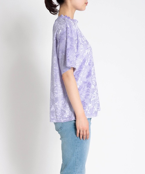 Three Four Time（ｽﾘｰﾌｫｰﾀｲﾑ）の「ペイズリーオーバル加工プルオーバー（その他トップス・レディース・パープル/ベージュ・FREE）」の5枚目の写真