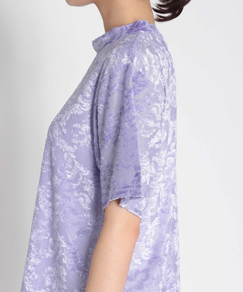 Three Four Time（ｽﾘｰﾌｫｰﾀｲﾑ）の「ペイズリーオーバル加工プルオーバー（その他トップス・レディース・パープル/ベージュ・FREE）」の10枚目の写真