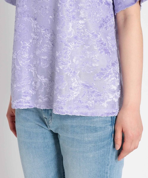 Three Four Time（ｽﾘｰﾌｫｰﾀｲﾑ）の「ペイズリーオーバル加工プルオーバー（その他トップス・レディース・パープル/ベージュ・FREE）」の8枚目の写真