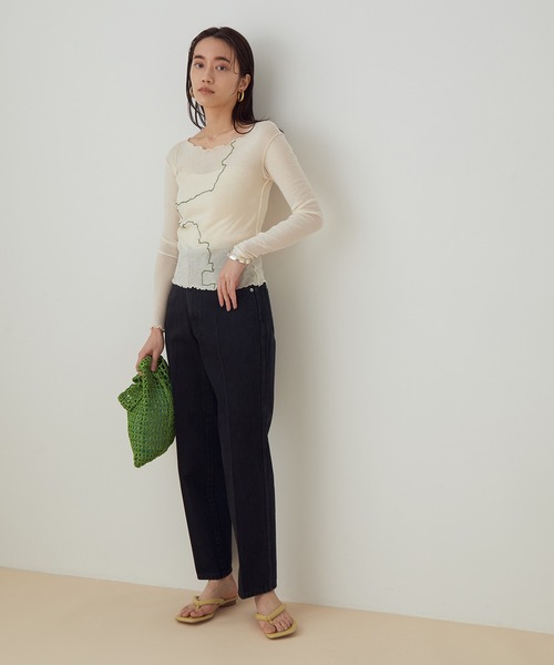 ADAM ET ROPE'(アダムエロペ)の「チューブストラップビーチサンダル(サンダル・レディース・ブラック/オフホワイト/イエロー・23.0cm/23.5cm/24.0cm/24.5cm)」の6枚目の写真