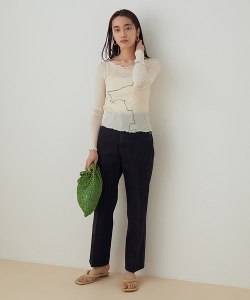 ADAM ET ROPE'(アダムエロペ)の「チューブストラップビーチサンダル(サンダル・レディース・ブラック/オフホワイト/イエロー・23.0cm/23.5cm/24.0cm/24.5cm)」の18枚目の写真