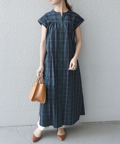 セール Ships Any チェック ギャザー ワンピース ウォッシャブル シャツワンピース Ships Any シップス エニィ のファッション通販 Zozotown