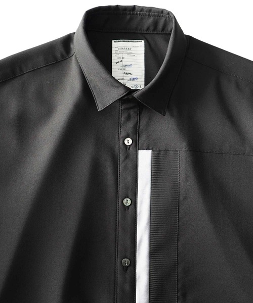 SHAREEF（シャリーフ）の「SWITHING S/S SHIRTS（シャツ/ブラウス・メンズ・ブラック/グレイッシュブルー/モカ/ホワイト/ネイビー・2/3/1）」の18枚目の写真