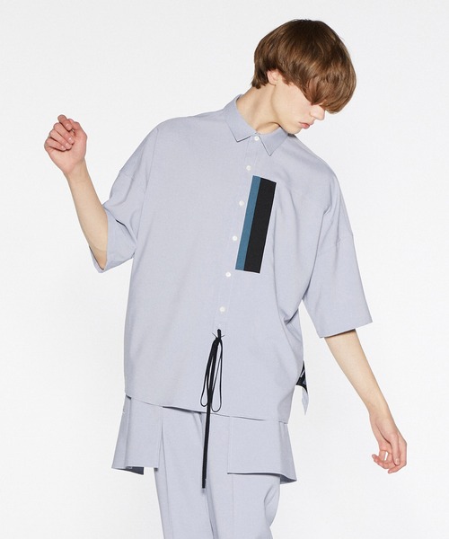 SHAREEF（シャリーフ）の「SWITHING S/S SHIRTS（シャツ/ブラウス・メンズ・ブラック/グレイッシュブルー/モカ/ホワイト/ネイビー・2/3/1）」の10枚目の写真