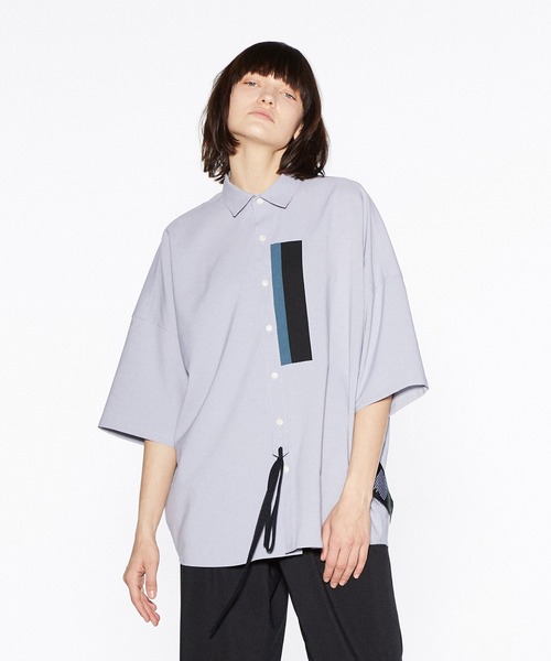 SHAREEF（シャリーフ）の「SWITHING S/S SHIRTS（シャツ/ブラウス・メンズ・ブラック/グレイッシュブルー/モカ/ホワイト/ネイビー・2/3/1）」の9枚目の写真