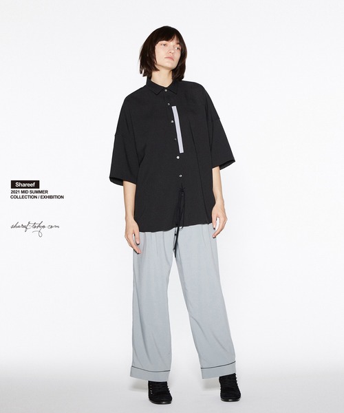 SHAREEF（シャリーフ）の「SWITHING S/S SHIRTS（シャツ/ブラウス・メンズ・ブラック/グレイッシュブルー/モカ/ホワイト/ネイビー・2/3/1）」の8枚目の写真