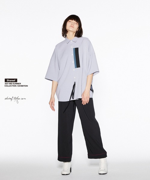 SHAREEF（シャリーフ）の「SWITHING S/S SHIRTS（シャツ/ブラウス・メンズ・ブラック/グレイッシュブルー/モカ/ホワイト/ネイビー・2/3/1）」の7枚目の写真