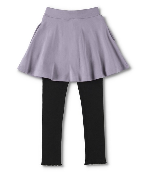 BRANSHES（ブランシェス）の「【WEB限定】10分丈裾メロウスカッツ（レギンス付きスカート） 無地・ボーダー（スカート・キッズ・ブラック/ピンク/その他/ラベンダー/杢グレー・90cm/110cm/100cm/120cm/130cm/140cm/150cm）」の20枚目の写真