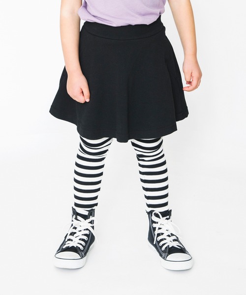 BRANSHES（ブランシェス）の「【WEB限定】10分丈裾メロウスカッツ（レギンス付きスカート） 無地・ボーダー（スカート・キッズ・ブラック/ピンク/その他/ラベンダー/杢グレー・90cm/110cm/100cm/120cm/130cm/140cm/150cm）」の14枚目の写真