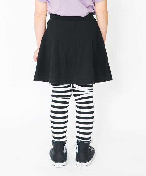 BRANSHES（ブランシェス）の「【WEB限定】10分丈裾メロウスカッツ（レギンス付きスカート） 無地・ボーダー（スカート・キッズ・ブラック/ピンク/その他/ラベンダー/杢グレー・90cm/110cm/100cm/120cm/130cm/140cm/150cm）」の16枚目の写真