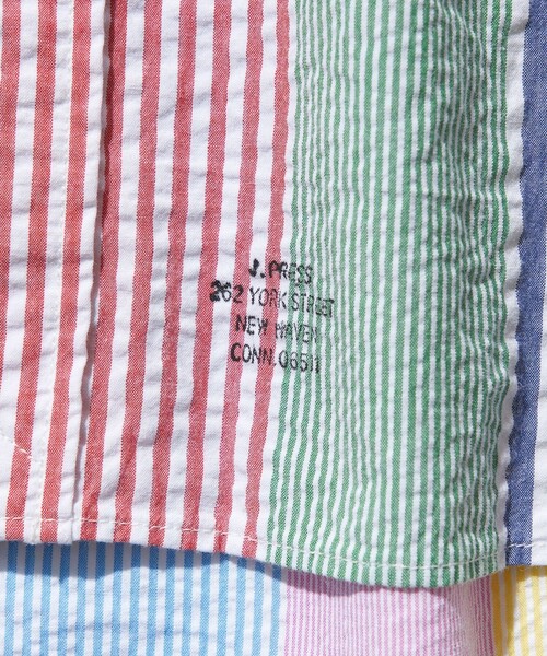 J.PRESS(ジェイプレス)の「サッカーストライプ/チェック ボタンダウンシャツ(シャツ/ブラウス・メンズ・ブルー系9/ブルー系8・LARGE/X-LARGE/MEDIUM)」の8枚目の写真