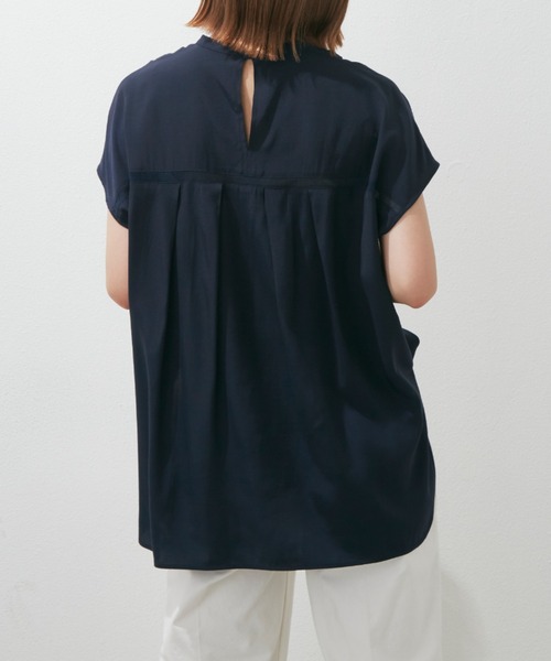 Aunt Marie's（アントマリーズ）の「ピンタックメッシュレースフレンチスリーブブラウス（シャツ/ブラウス・レディース・ホワイト/ブラック/ネイビー・FREE）」の16枚目の写真