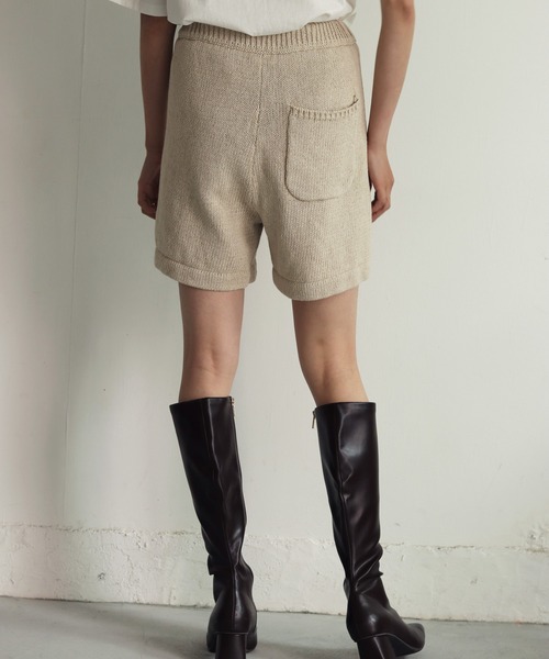 CLEIO（クレイオ）の「入荷なし【CLEIO】リネンニットショートパンツ（その他パンツ・レディース・ブラウン/キナリ・FREE）」の5枚目の写真